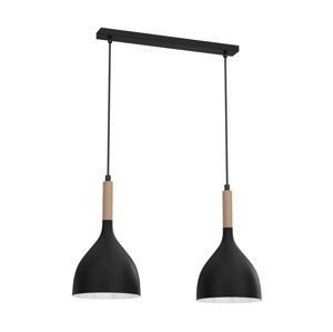 Lustr na lanku NOAK WOOD 2xE27/60W/230V