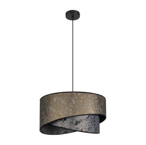 Lustr na lanku REZO 1xE27/60W/230V šedá/zlatá