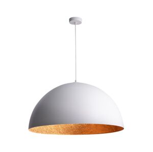 Lustr na lanku SFERA 1xE27/60W/230V pr. 35 cm bílá/měděná