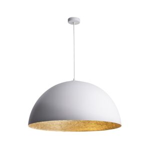 Lustr na lanku SFERA 1xE27/60W/230V pr. 35 cm bílá/zlatá