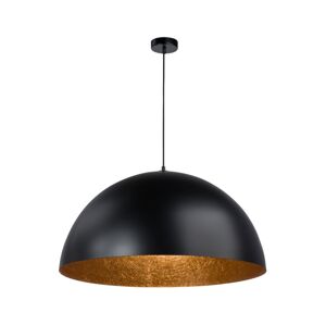 Lustr na lanku SFERA 1xE27/60W/230V pr. 35 cm černá/měděná