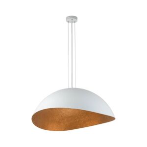 Lustr na lanku SOLARIS 1xE27/60W/230V bílá/měděná