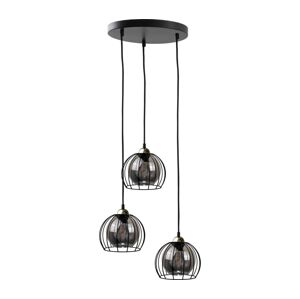 Keter Lighting Lustr na lanku SOLO BLACK 3xE27/60W/230V černá/zlatá