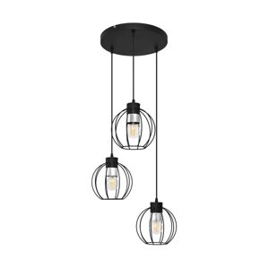 Lustr na lanku STARLIGHT 3xE27/15W/230V černá/stříbrná