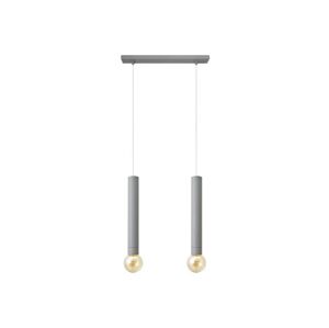 Lustr na lanku TUBA 2xE27/15W/230V šedá