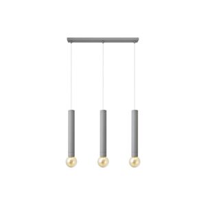 Lustr na lanku TUBA 3xE27/15W/230V šedá