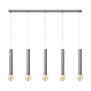 Lustr na lanku TUBA 5xE27/60W/230V šedá