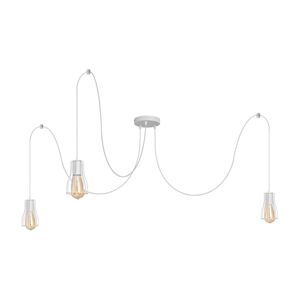Lustr na lanku TUBE 3xE27/15W/230V bílá