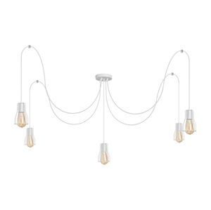 Lustr na lanku TUBE 5xGU10/10W/230V bílá