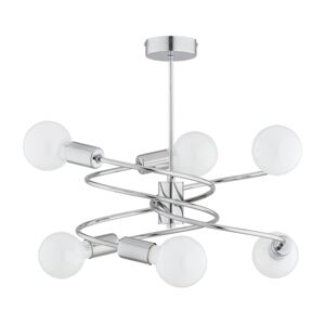 Lustr na tyči DISCO 6xE27/60W/230V lesklý chrom