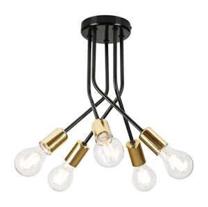 Lustr na tyči PRIYA 5xE27/15W/230V černá