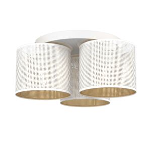 Lustr přisazený LOFT SHADE 3xE27/60W/230V bílá/zlatá