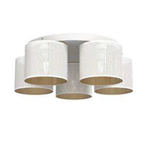 Lustr přisazený LOFT SHADE 5xE27/60W/230V bílá/zlatá
