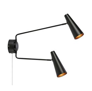 Markslöjd Markslöjd 108690 - Nástěnná lampa PEAK 2xE14/40W/230V černá