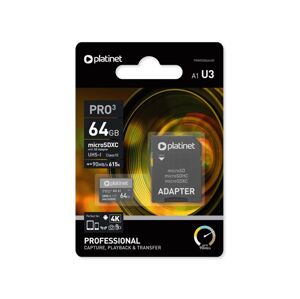 MicroSDXC 64GB U3 Pro A1 90MB/s + SD adaptér