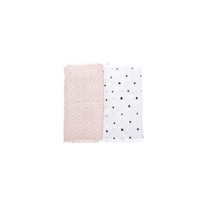 Motherhood MOTHERHOOD - Přikrývka mušelínová 2ks Pink Squares 100x120 cm