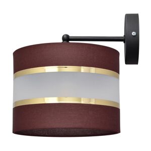 Nástěnná lampa HELEN 1xE27/60W/230V hnědá/černá/zlatá