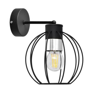 Nástěnná lampa STARLIGHT 1xE27/60W/230V černá/stříbrná