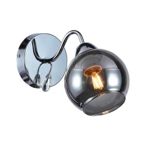 Nástěnné bodové svítidlo CONNOR 1xE27/15W/230V lesklý chrom/šedá