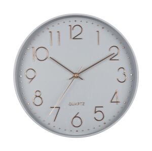 Nástěnné hodiny 1xAA 29 cm šedá/rose gold