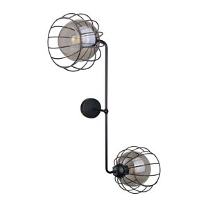 Keter Lighting Nástěnné svítidlo SOLO BLACK 2xE27/60W/230V