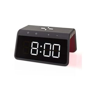 WCACQ30BK - Budík s LCD displejem a bezdrátovou nabíječkou 15W/230V černá