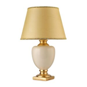 ONLI ONLI - Stolní lampa MOZART 1xE27/22W/230V béžová/zlatá
