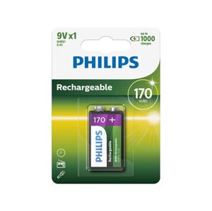 Philips Philips 9VB1A17/10 - Nabíjecí baterie MULTILIFE NiMH/9V/170 mAh