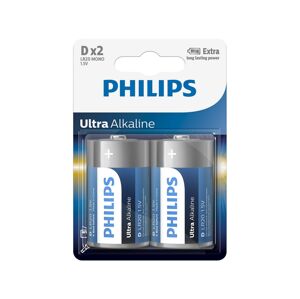 Philips Philips LR20E2B/10 - 2 ks Alkalická baterie D ULTRA ALKALINE 1,5V