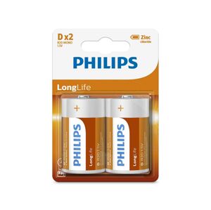 Baterie Philips LongLife D 2ks