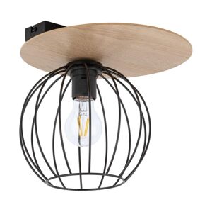 Přisazený lustr CYBER 1xE27/60W/230V dřevo/černá
