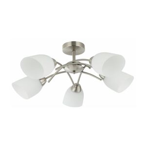 Přisazený lustr DONNA 5xE27/60W/230V nikl
