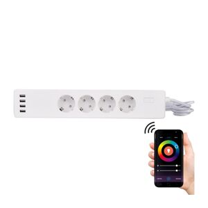 Greenlux Prodlužovací kabel s vypínačem 1,8 m + 4xUSB/Wi-Fi Tuya SCHUKO