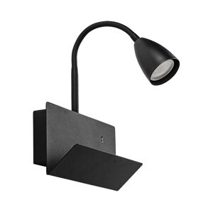 Rabalux Rabalux 71089 - Nástěnná lampa s poličkou TACITO 1xGU10/25W/230V černá