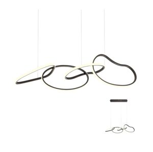 Redo 01-2596 - LED Stmívatelný lustr na lanku BIAS LED/87,4W/230V 3000K černá 01-2596