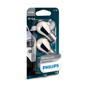 Philips SADA 2x Autožárovka Philips SILVER VISION 12496SVB2 PY21W BAU15s/21W/12V