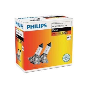 Philips SADA 2x Autožárovka Philips VISION 12972PRC2 H7 PX26d/55W/12V 3200K