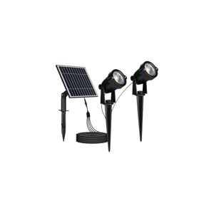 SADA 2x LED Venkovní solární lampa 2xLED/1,2W/3,7V IP65 3000K 4000 mAh