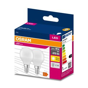 Osram SADA 2x LED Žárovka P45 E14/4,9W/230V 3000K - Osram