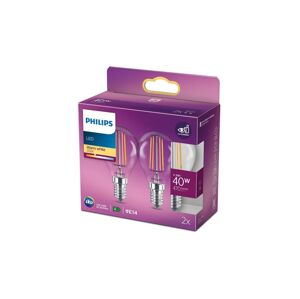SADA 2x LED Žárovka VINTAGE Philips E14/4,3W/230V 2700K 8718699777630
