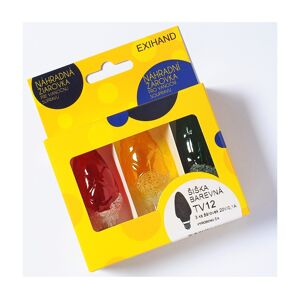 SADA 3 x Náhradní žárovka CONE E10/20V/0,1A barevná 168100.B