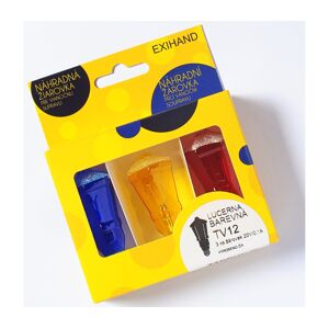 SADA 3 x Náhradní žárovka LANTERN E10/20V/0,1A barevná 169700.B