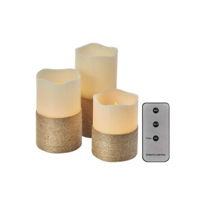 SADA 3x LED Vánoční dekorace 3xLED/3x3AAA + dálkové ovládání DCCV06