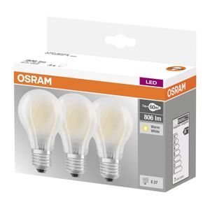 Osram LED žárovka E27 A60 7W 60W teplá bílá 2700K 3ks