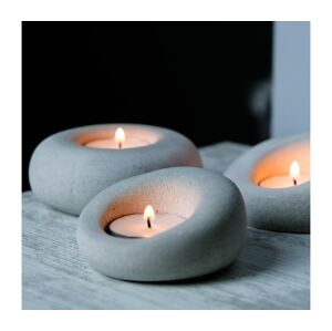 SADA 3x Svícen na čajové svíčky 10cm/9cm/8cm beton