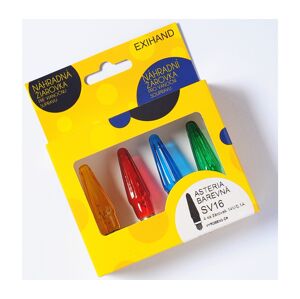 SADA 4 x Náhradní žárovka ASTERIA E10/14V/0,1A barevná mix 162100.B