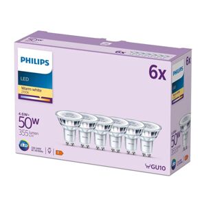 Philips Sada 6x LED žárovka GU10 PAR16 4.6W = 50W 355lm Teplá bílá 2700K 36° PHSECW0035