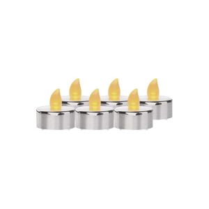 SADA 6x LED Vánoční dekorace 6xLED/6xCR2032 lesklý chrom