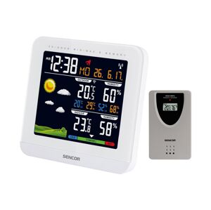 Sencor Sencor - Meteostanice s barevným LCD displejem a budíkem 3xAAA
