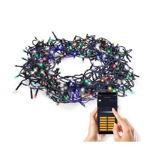 LED WIFI smart venkovní vánoční řetěz, 240 LED, 12m, přívod 5m, teplá bílá + vícebarevný  1v12-WIFI